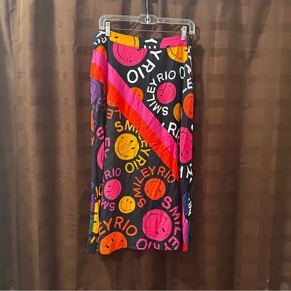 Farm Rio Smiley Rio Mixed Type Skirt size large - Picture 3 of 6